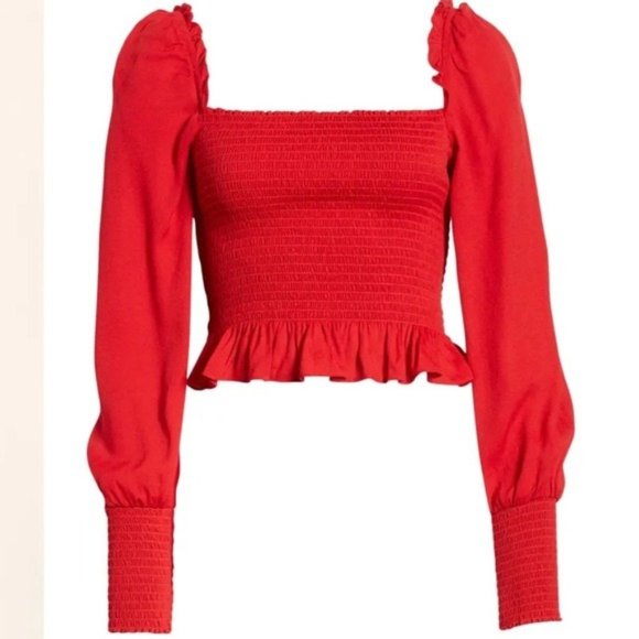 Reformation Tops - Reformation St. Francis Smocked Blouse Sz XS fit Small as well "Pinto"